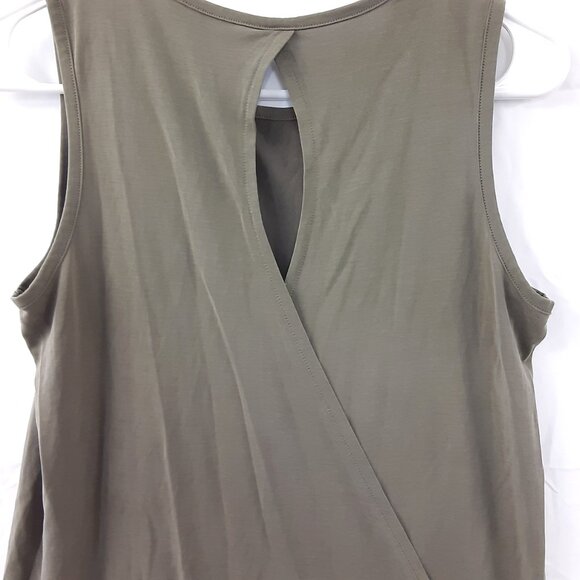 Banana Republic Woman's Tom Size XS Pullover, Green Sleeveless Criss Cross Back - Picture 3 of 7